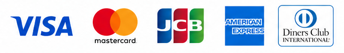 VISA / Mastercard / JCB / American Express / Diners Club