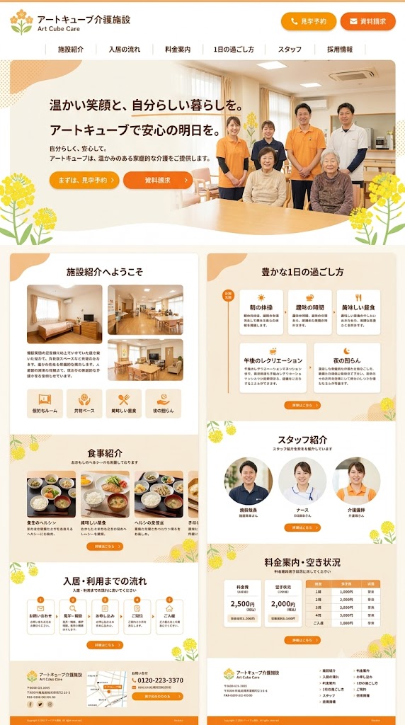 介護施設サイトのサムネイル